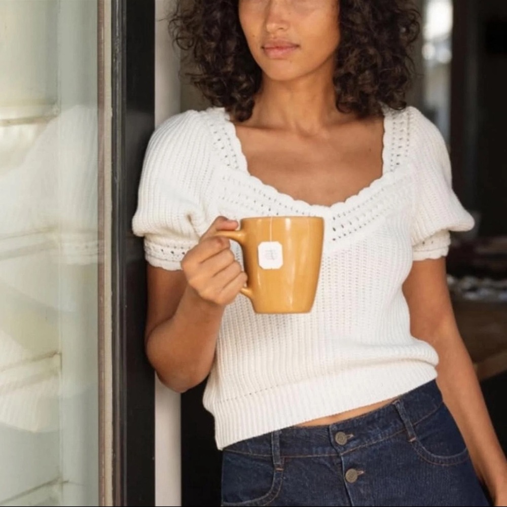 Cleobella Ivory Knit Rowan Sweater Top